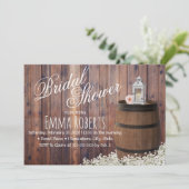 カントリーワインバレル&ランタンフローラブライダルシャワー 招待状 (スタンド正面)