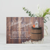 カントリーワインバレル&ランタンフローラブライダルシャワー 招待状 (スタンド正面)