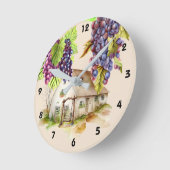 カントリーワインファームコテージスイングワイナリー ラウンド壁時計 (傾斜)