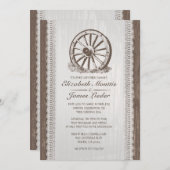 カントリーワゴンホイール結婚式招待状 招待状 (正面/裏面)