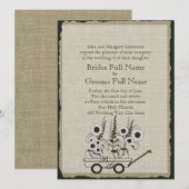 カントリーワゴン ウェディング 招待状 (正面/裏面)