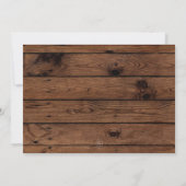 カントリーワ素朴インバレルブルゴーニュブライダルシャワー 招待状 (裏面)