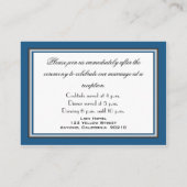 カントリーヴィンテージひまわりウェディングレセプションカード エンクロージャーカード (裏面)