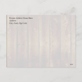 カントリーヴィンテージウッドメリークリスマス シーズンポストカード (裏面)