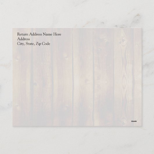 カントリーヴィンテージウッドメリークリスマス シーズンポストカード (裏面)