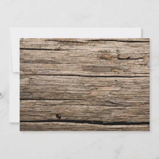 カントリーヴィンテージウッ素朴ドベビーシャワー招待状 招待状 (裏面)