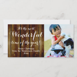 カントリーヴィンテージクリスマス最も素晴らしい時間 シーズンカード
