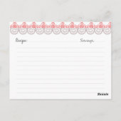 カントリーヴィンテージバード&さくらんぼレシピカード ポストカード (裏面)