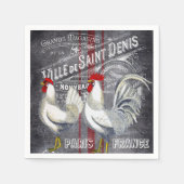 カントリーヴィンテージパリロスターズパーティーナプキン スタンダードカクテルナプキン (正面)