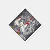 カントリーヴィンテージパリロスターズパーティーナプキン スタンダードカクテルナプキン (角)