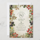 カントリー側ブラックベリーヴィンヤード結婚ズ 招待状 (正面)