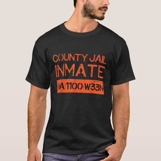 カントリー刑務所の受刑者 仮装 簡単 ハロウィン Tシャツ (正面)
