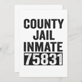 カントリー刑務所75831面白いハロウィーン刑務所 サンキューカード (正面/裏面)