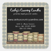 カントリー初期のキャンドル&ピップベリースクエアスティ スクエアシール (正面)