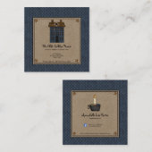 カントリー初期のサルボックスハウスラスティスターズクラフト スクエア名刺 (正面/裏面)