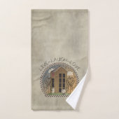 カントリー初期のデザインライブ笑いラブ バスタオルセット (ハンドタオル)