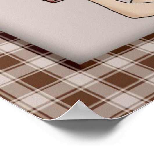 カントリー初期のヒマワリの羊&エンジェルデコール ポスター (角)