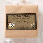 カントリー初期のファームハウスチキンシッピング ラベル (インサイチュ)