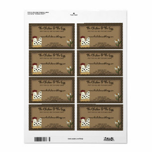 カントリー初期のファームハウスチキンシッピング ラベル