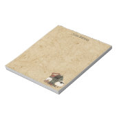 カントリー初期のフォークアートグリーンサルトボックスホーム ノートパッド (回転)