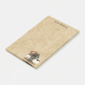 カントリー初期のフォークアートグリーンサルトボックスホーム ポストイット (アングル)