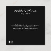 カントリー初期のベリー&スターズビジネスカード スクエア名刺 (裏面)