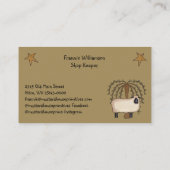 カントリー初期のマスタードサルトボックスハウス&スターズ 名刺 (裏面)