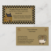 カントリー初期のマスタードサルトボックスハウス&スターズ 名刺 (正面/裏面)