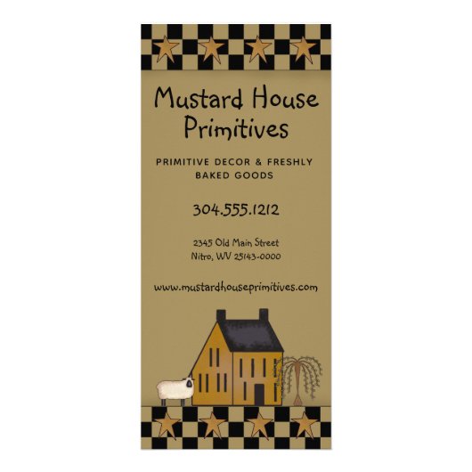 カントリー初期のマスタードサルトボックスハウス&スターズR ラックカード (正面)