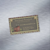 カントリー初期のレッドサルトボックスハウス&スターズ マグネット名刺 (インサイチュ)