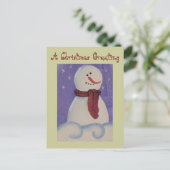 カントリー初期の雪だるまホリデイ シーズンポストカード (スタンド正面)