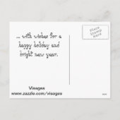 カントリー初期の雪だるまホリデイ シーズンポストカード (裏面)