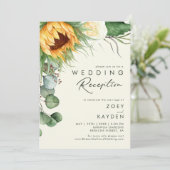 カントリー向日葵 | ライトイエローの結婚式の招待状 招待状 (スタンド正面)
