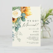 カントリー向日葵 | 黄色の結婚式場発表 招待状 (スタンド正面)