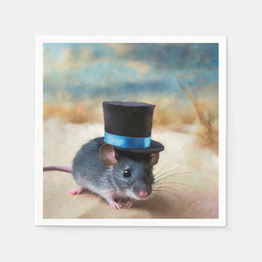 カントリー大地主マウス スタンダードカクテルナプキン (正面)