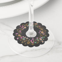 カントリー女性のカーボーイスタイルフローラリースアートモチーフ