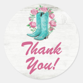 カントリー女性のカーボーイブーツみすぼらしいバラウッドありがとう ラウンドシール
