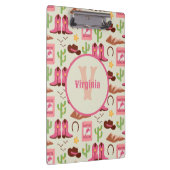 カントリー女性のカーボーイブーツ愛らしいスティックホースウェスタン クリップボード (右)