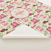 カントリー女性のカーボーイブーツ愛らしいスティックホースウェスタン シェルパブランケット (3/4)