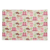 カントリー女性のカーボーイブーツ愛らしいスティックホースウェスタン 枕カバー (裏面)