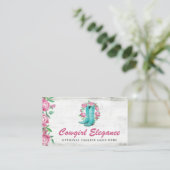 カントリー女性のカーボーイブーツ&シャビーバラウッド素朴 名刺 (スタンド正面)