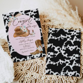 カントリー女性のカーボーイベビーシャワー招待状 招待状