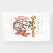 カントリー女性のカーボーイラストロデオバチェロレッテ 横断幕 (横)