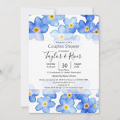 カントリー忘れブルー・メ・ノッツのカップルのシャワー 招待状 (正面)