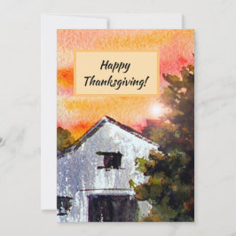 カントリー感謝祭招待状フラットノートカード ノートカード