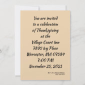 カントリー感謝祭招待状フラットノートカード ノートカード (裏面)