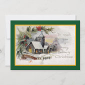 カントリー教会のビンテージクリスマスカード シーズンカード (正面)