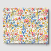 カントリー数々のワイルドフラワー色のフローラ結婚ズ ゲストブック (裏面)