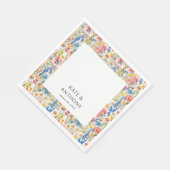 カントリー数々のワイルドフラワー色のフローラ結婚ズ スタンダードランチョンナプキン (角)