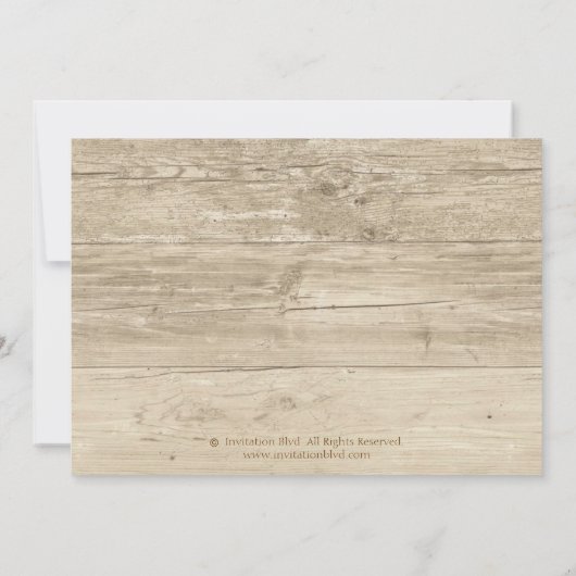 カントリー木製素朴メイスンジャー結婚式招待状 招待状 (裏面)